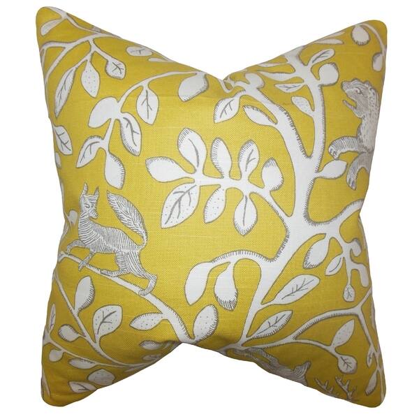 Honorine Floral 18inch Feather and Down Filled Decorative Throw Pillow