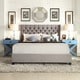 preview thumbnail 1 of 13, Naples Wingback Button Tufted Upholstered King Bed by iNSPIRE Q Artisan