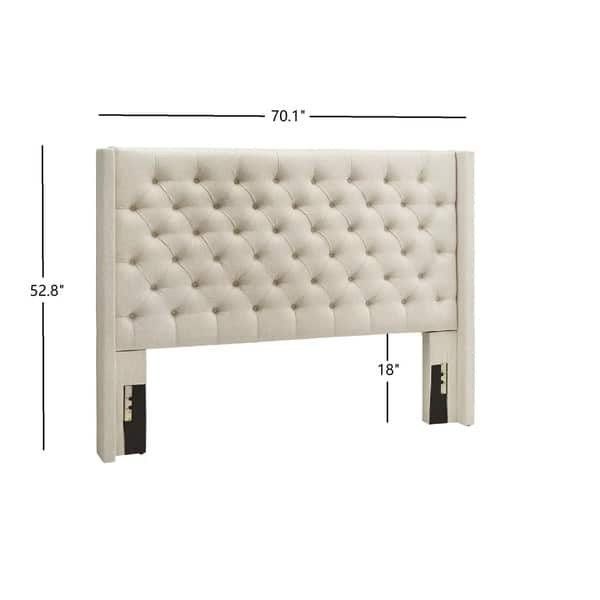 Naples Queen Size Wingback Button Tufted Headboard By Inspire Q Artisan 9477539 