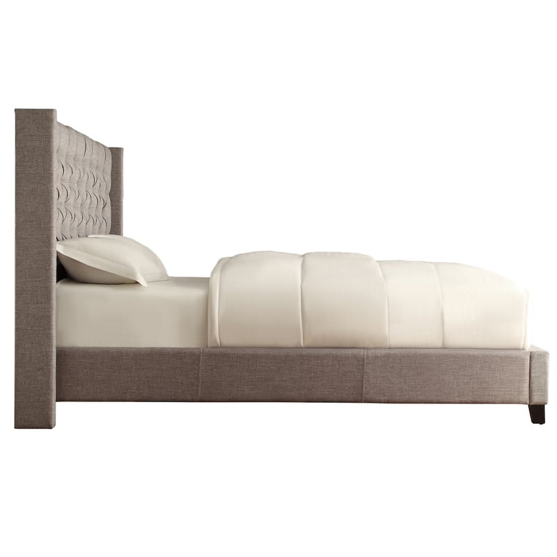 Naples Wingback Button Tufted Upholstered Bed by iNSPIRE Q Artisan