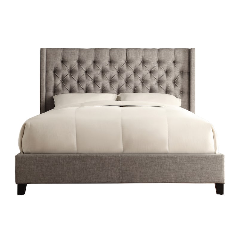 Naples Wingback Button Tufted Upholstered Bed by iNSPIRE Q Artisan
