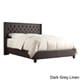preview thumbnail 5 of 11, Naples Wingback Button Tufted Upholstered Full Bed by iNSPIRE Q Artisan Platform Bed- Dark Grey Linen
