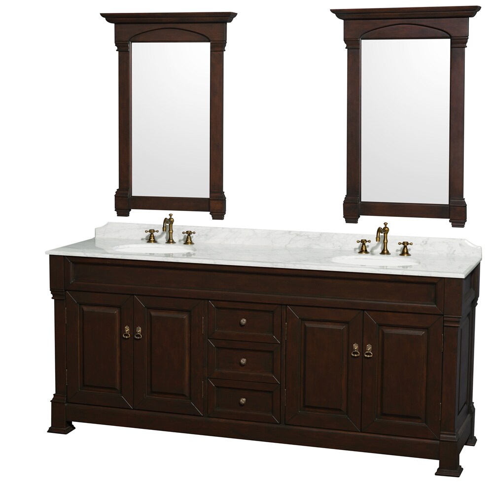 Wyndham Collection Andover 80inch Dark Cherry UM Round Sink 24inch