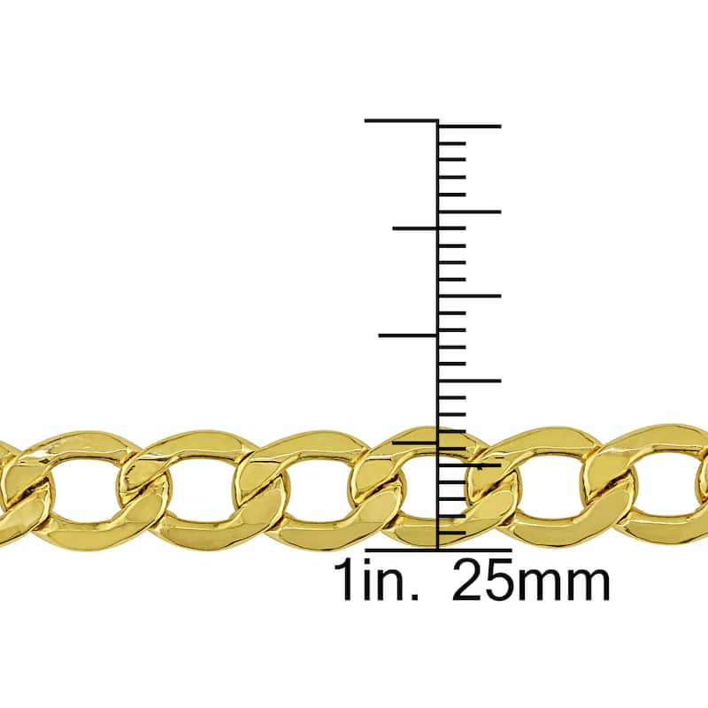 Miadora Men's Curb Chain Bracelet in 10k Yellow Gold