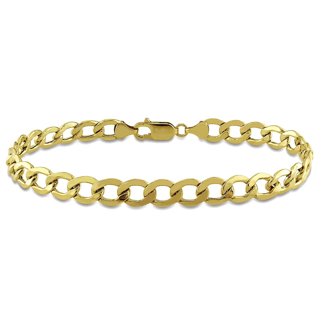 Miadora Men's Curb Chain Bracelet in 10k Yellow Gold
