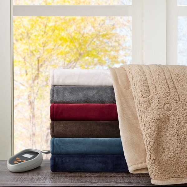 Beautyrest Solid Microlight to Berber Heated Blanket