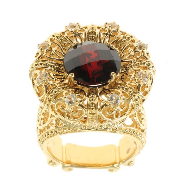 Shop Dallas Prince Sterling Silver and White Topaz Crown Ring