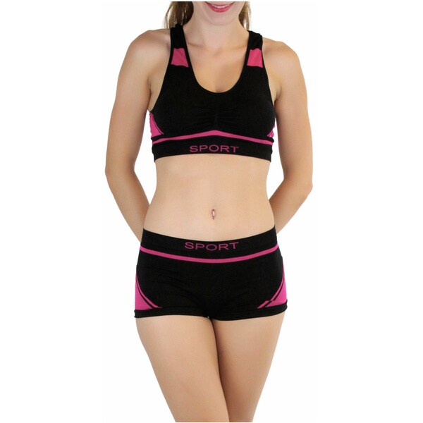 Tops S, Style A Girls 6 Pack Seamless Multi Pattern Racerback Bras and Boyshorts