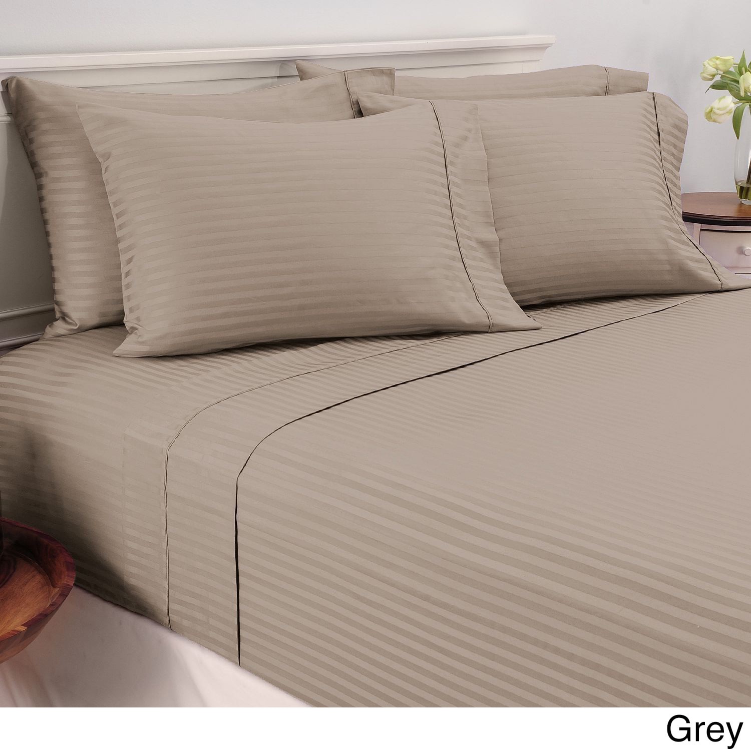 Ultra Soft 6 PCs Sheet Set 1000 TC Egyptian Cotton Cal King Solid//Stripe Colors