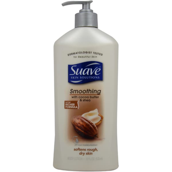 Suave Skin Solutions Body Lotion, Smoothing with Cocoa Butter & Shea