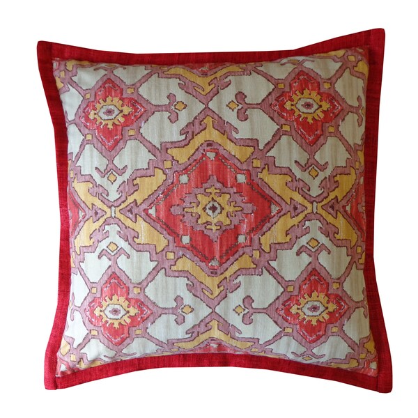 Handmade Red Pharoah Pattern Cotton Pillow