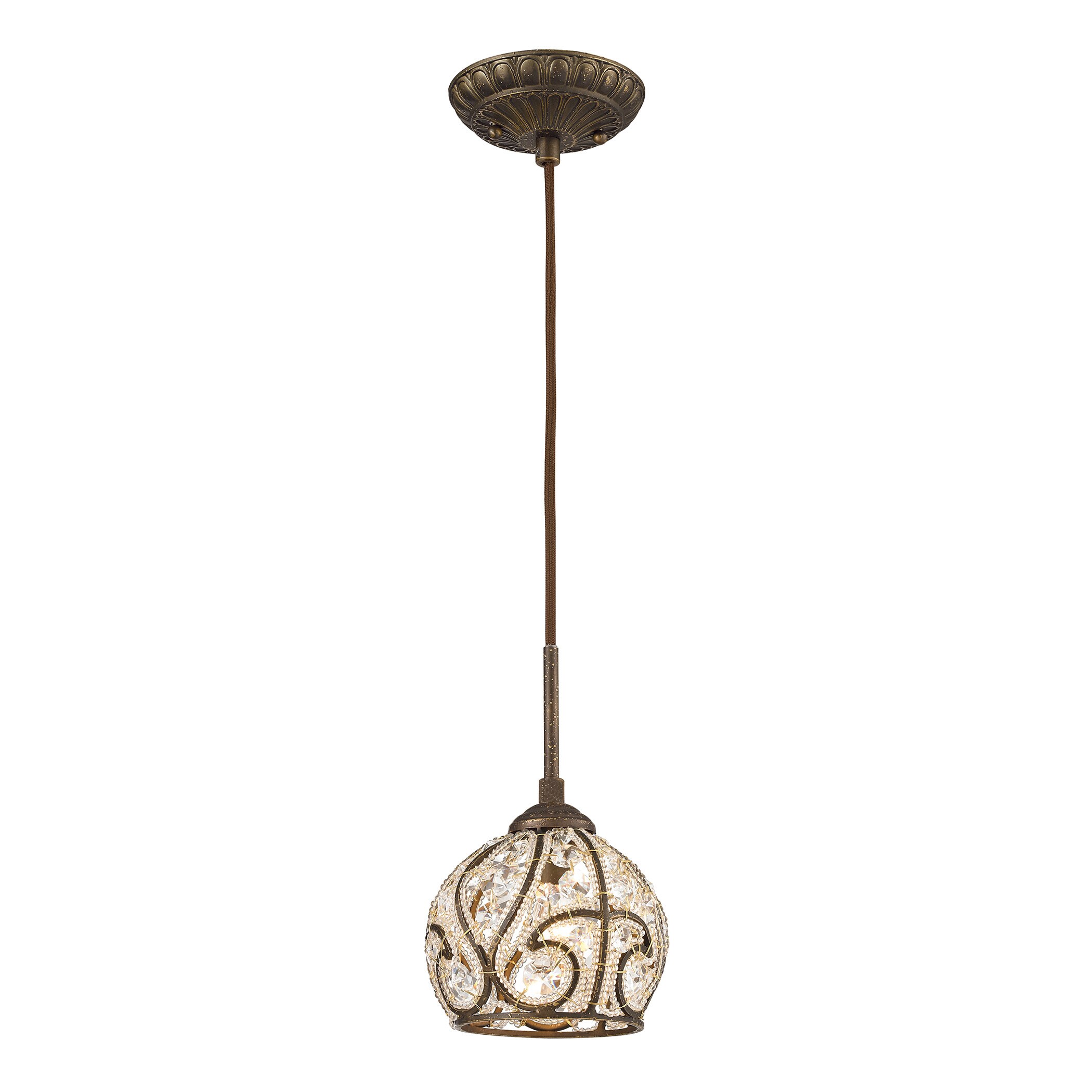 Elk Lighting Elizabethan Dark Bronze Scrollwork Crystal 1 Elk Lighting Elizabethan Dark