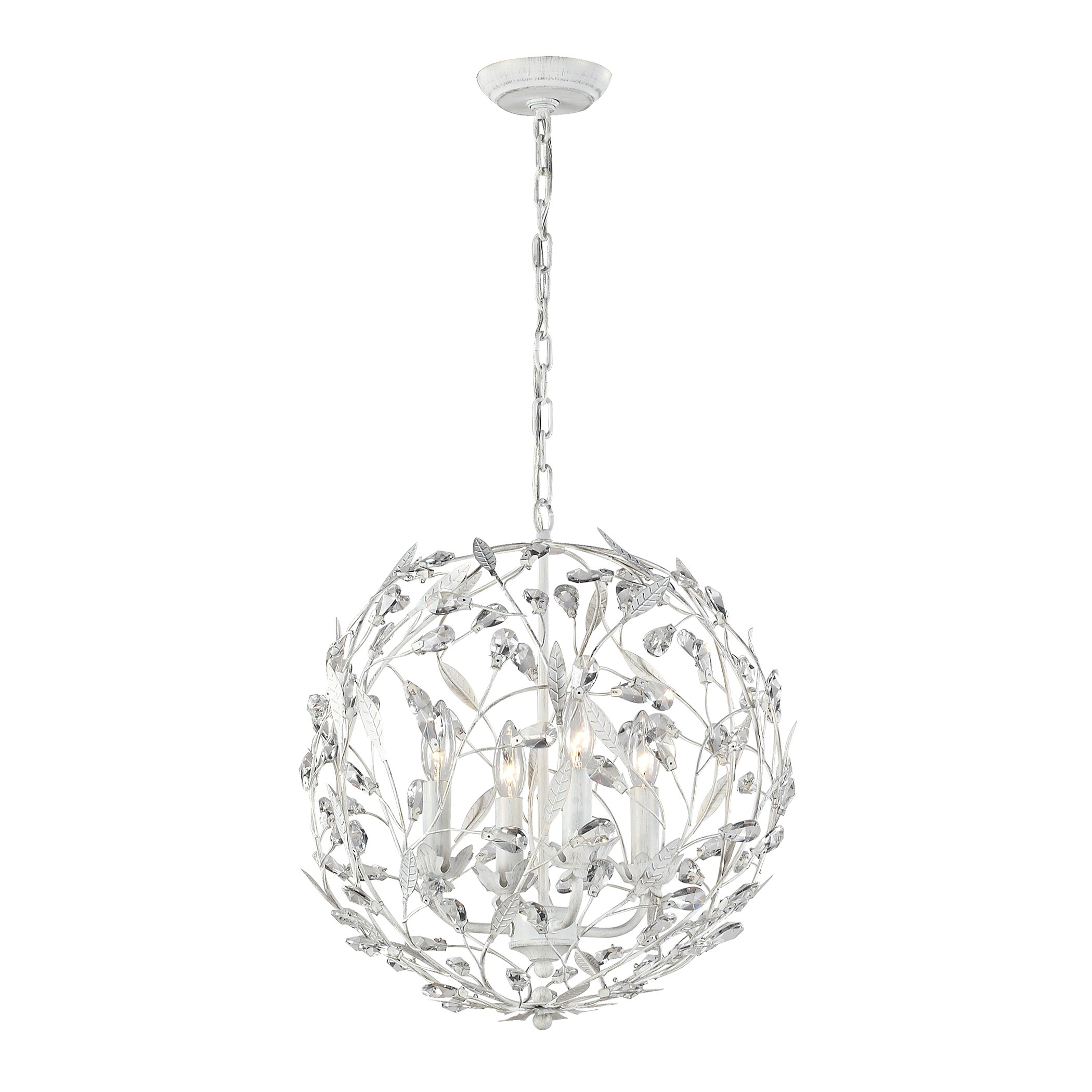 Elk Lighting Circeo 4 Light Antique White Pendant Elk Lighting Circeo 4 Light Antique White Pendant