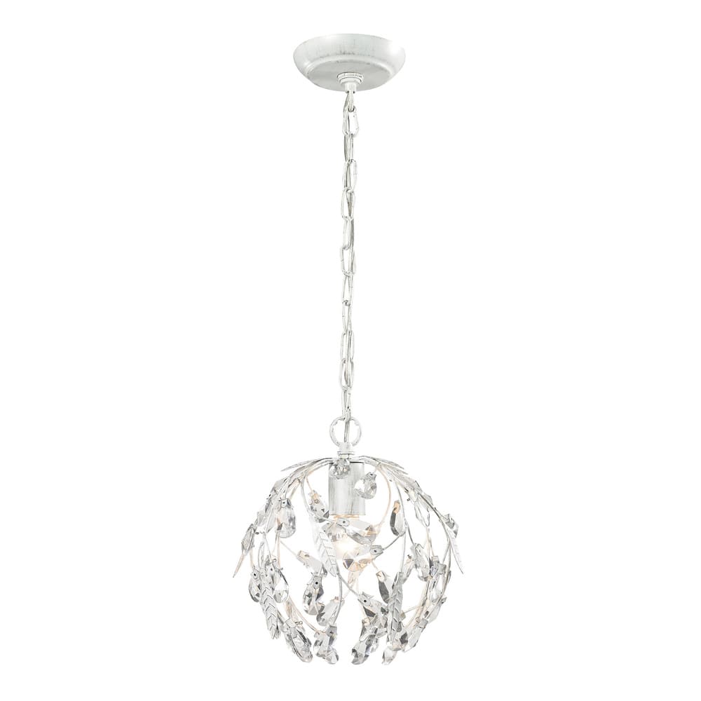 Elk Home Circeo Antique White With White Metal Shade 1 Light Pendant