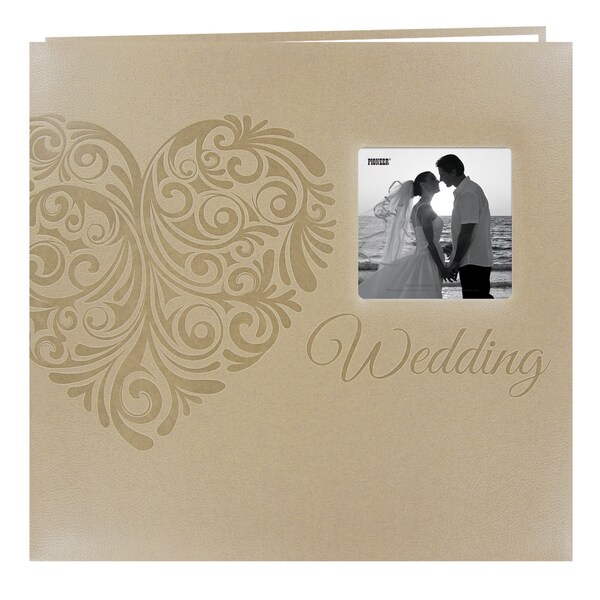 Pioneer Postbound Heart Embossed Leatherette Wedding Memory Pioneer Postbound Heart Embossed Leatherette Wedding Memory Book 12x12