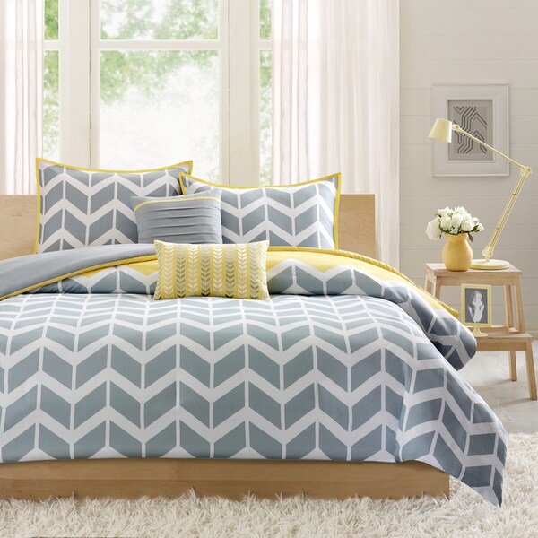 Intelligent Design Ella Yellow Grey Duvet Cover Set Free Intelligent Design Ella Yellow Grey Duvet Cover Set
