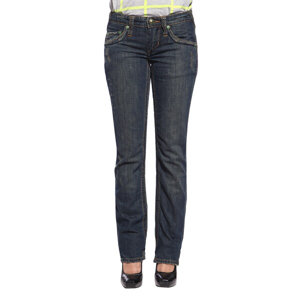Stitch's Women's Slim Straight Leg Flap-pocket Jeans - Free Shipping On ...