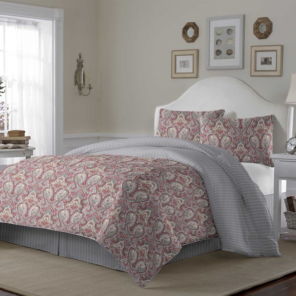 Laura Ashley Megan Paisley Terracotta 4 Piece Comforter Set Free Laura Ashley Megan Paisley Terracotta 4 Piece Comforter Set