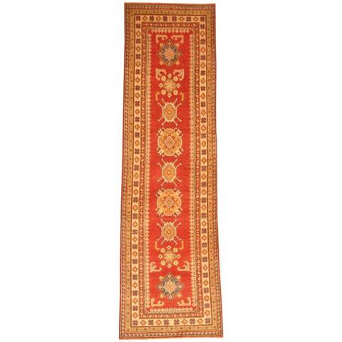 Handmade One-of-a-Kind Kazak Wool Rug (Afghanistan) - 2'8 x 8'11
