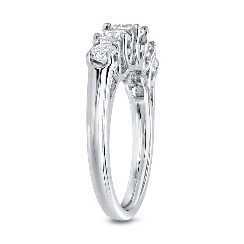 Auriya 14k Gold 1 1/2ctw Round 5-Stone Diamond Engagement Ring