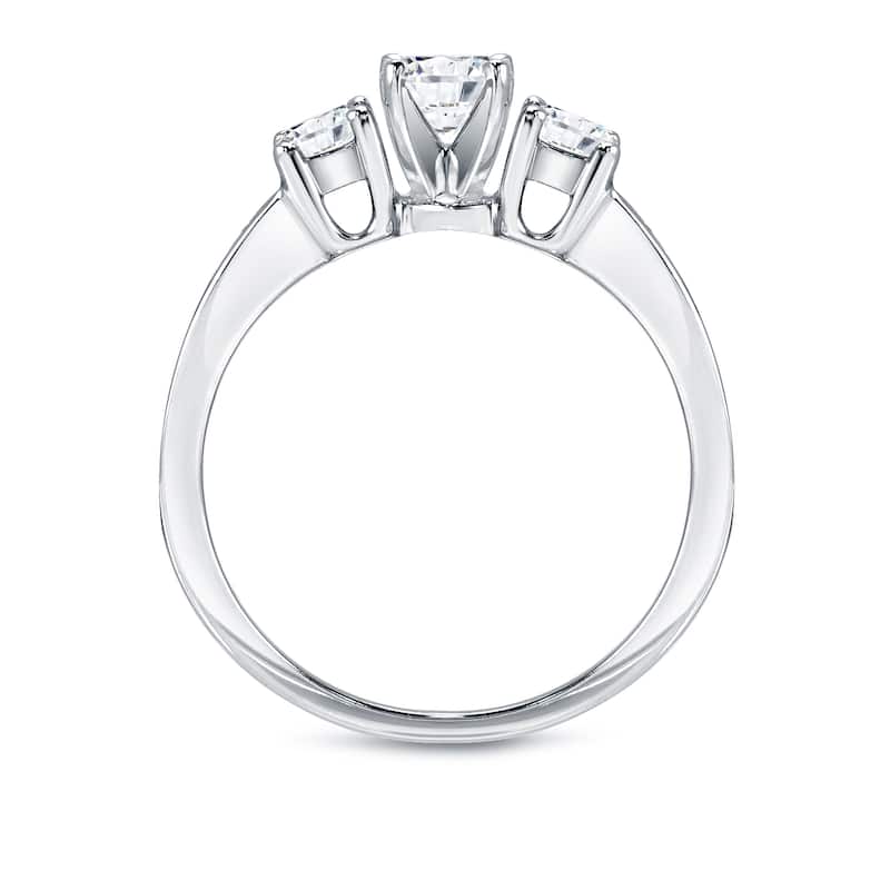 Auriya 1 1/10ct TDW Round 3-Stone Diamond Engagement Ring 14k Gold