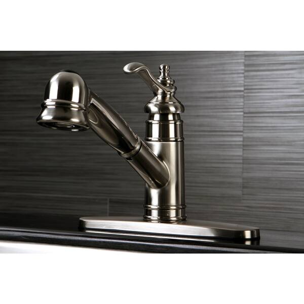Vintage Satin Nickel Pullout Kitchen Faucet Vintage Satin Nickel Pullout Kitchen Faucet