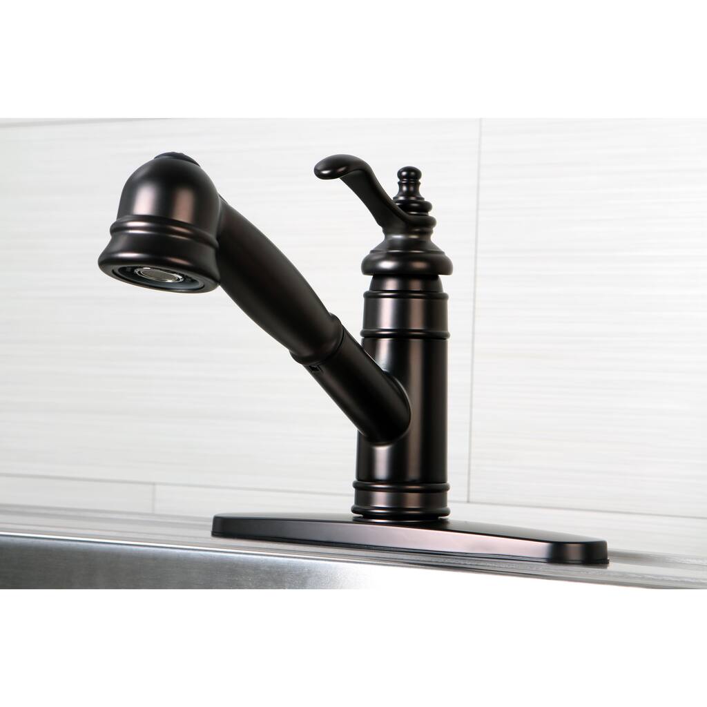 Kingston Brass Vintage Oil Rubbed Bronze Pullout Kitchen Faucet
