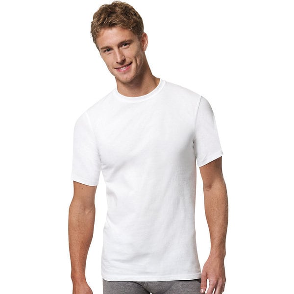 Shop Hanes Men's X-Temp Crew Neck White Undershirt (3 Pack) - Free ...