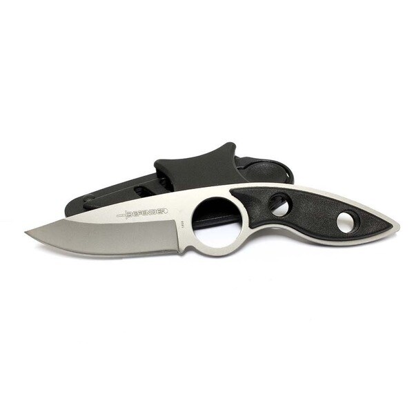 Defender 7-Inch Silver Skinner Knife with Sheath