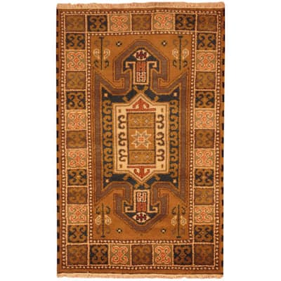 Handmade One-of-a-Kind Kazak Wool Rug (India) - 3' x 5'