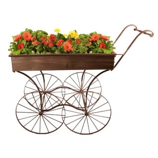 Retro Metal Rolling Display Cart