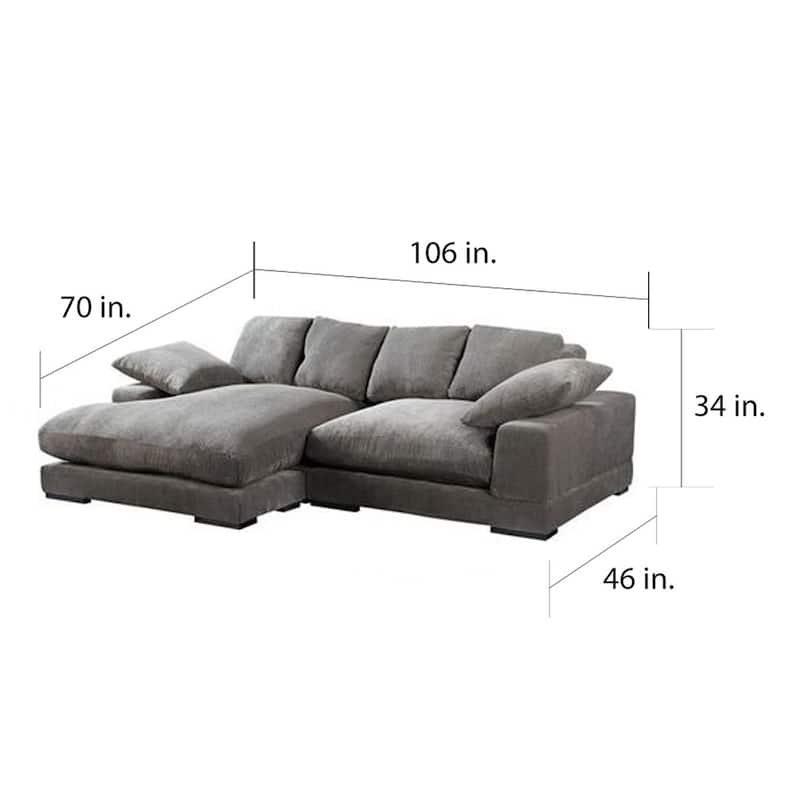 Aurelle Home Reversible Contemporary Sectional Sofa