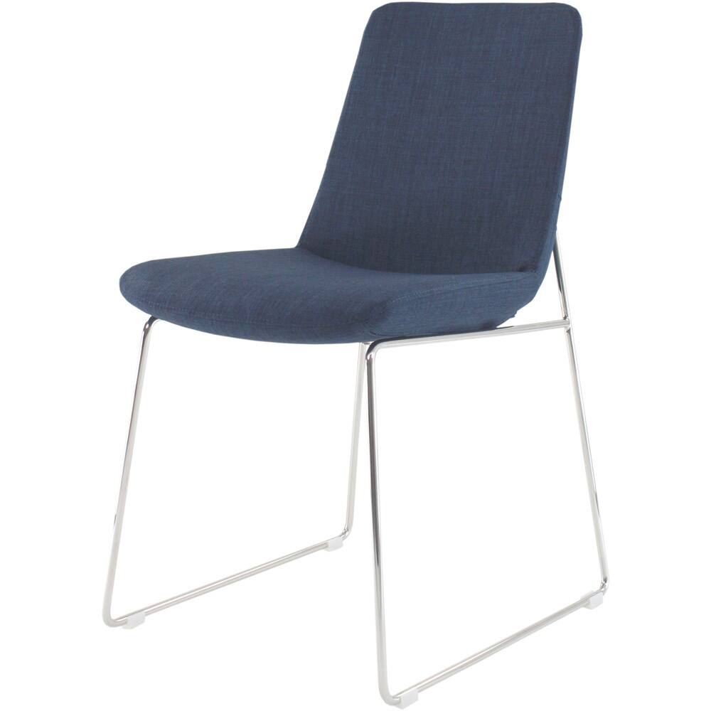 Aurelle Home Charlotte Italian Blue Modern Dining Chairs (Set of 2) - N/A