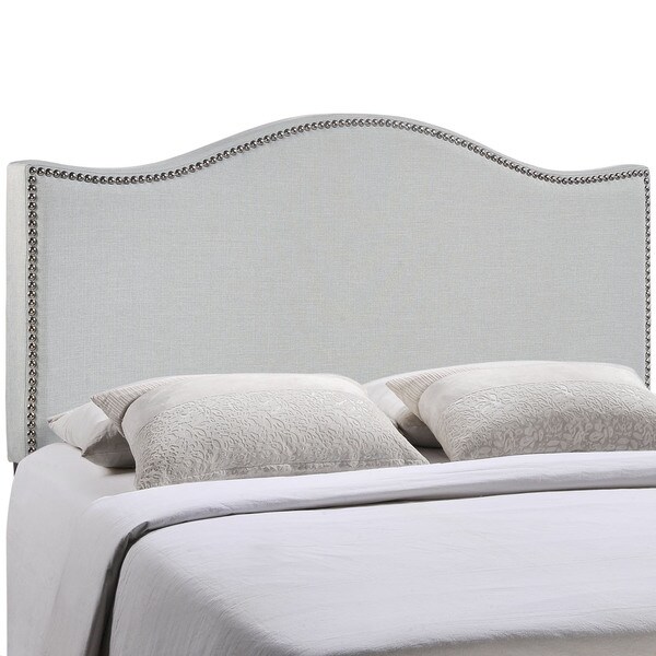 Curl King Nailhead Upholstered Headboard - Free Shipping Today ...