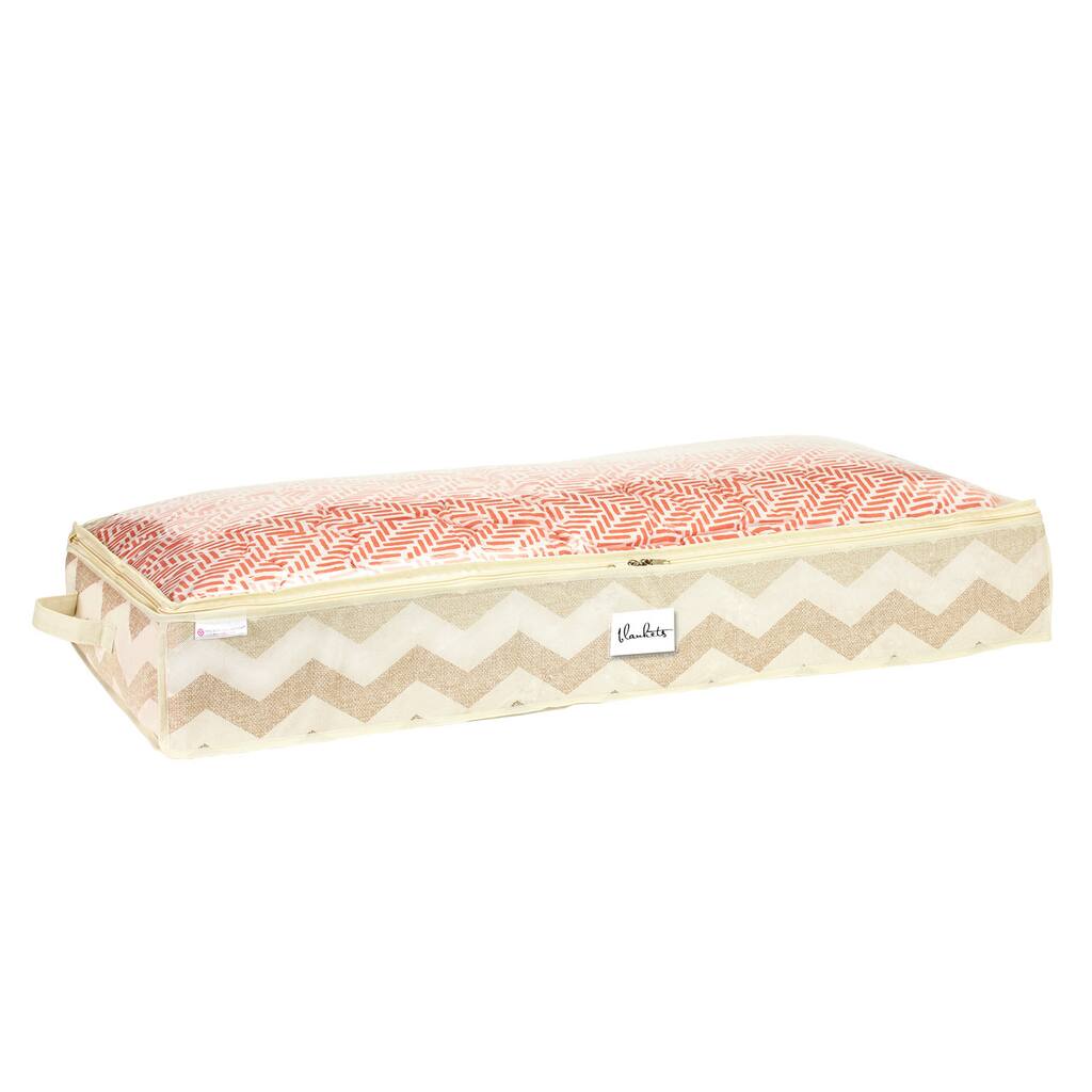 The Macbeth Collection Textured Chevron Printed Under-the-Bed Storage Bag