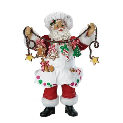 Kurt Adler 12-Inch Fabriché Christmas Chef Santa