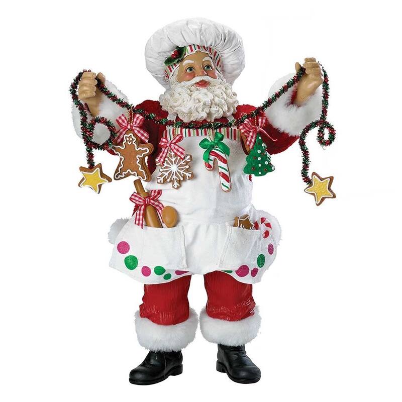 Kurt Adler 12-Inch Fabriché Christmas Chef Santa