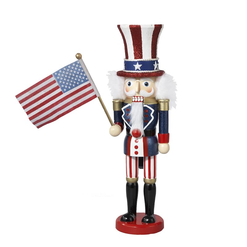Kurt Adler 15-Inch Hollywood Wooden Uncle Sam Nutcracker