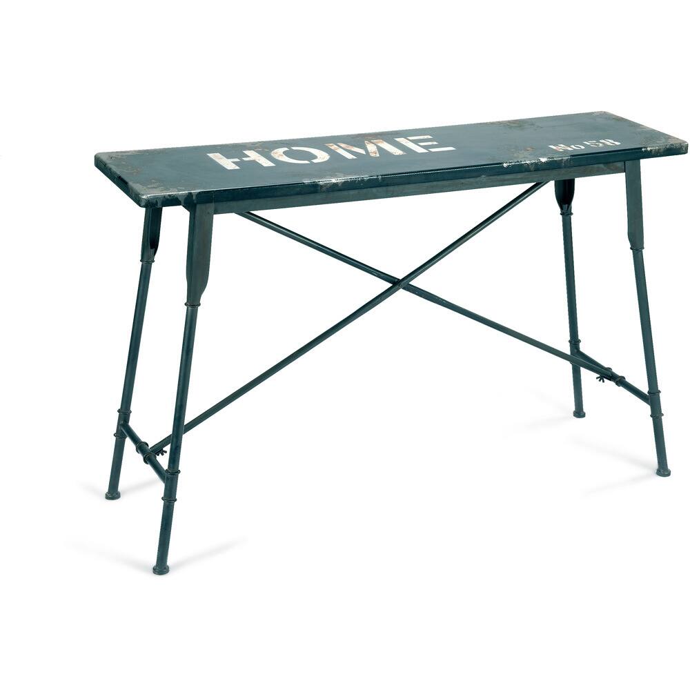 Aurelle Home Steel Blue Distressed Console Table