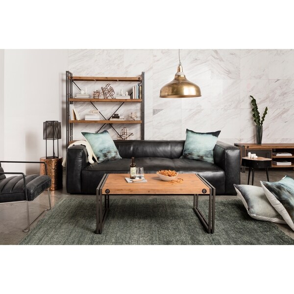 Aurelle Home Rustic and Industrial Open Natural Bookshelf