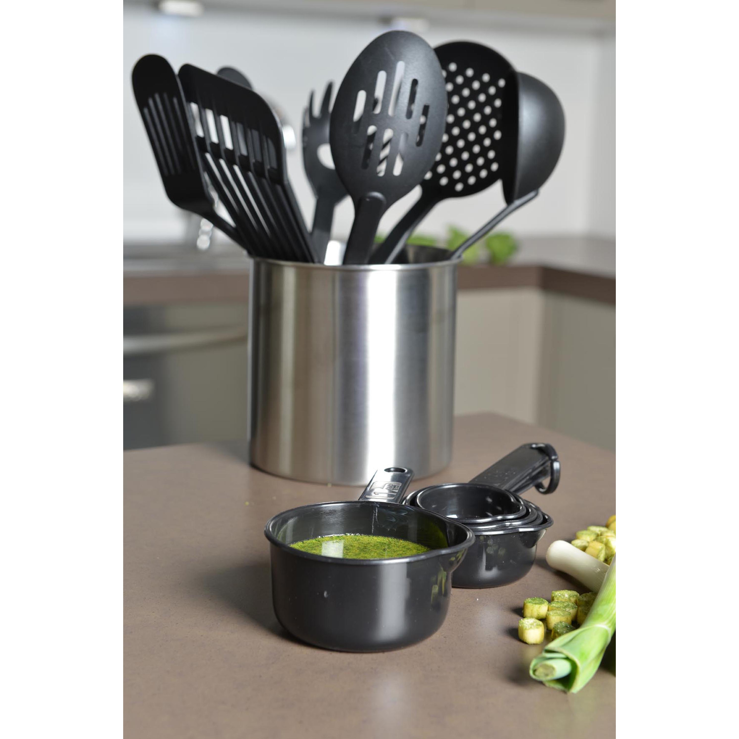 23 Pcs Kitchen Utensils Kit Nylon Handle Stainless Steel Cooking