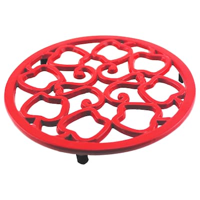 BergHOFF Neo Cast Iron Apple Trivet 7.5", Red