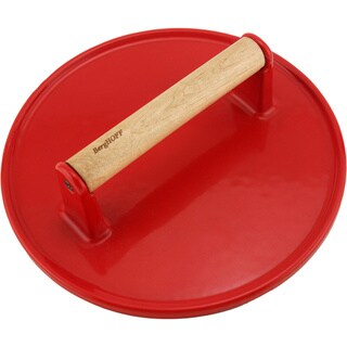 BergHOFF Neo Cast Iron Steak Press 9", Red