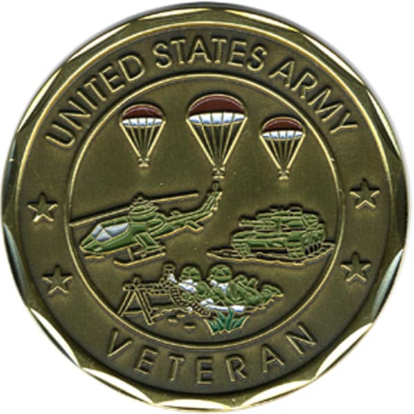 US Army Proud Veteran Challenge Coin