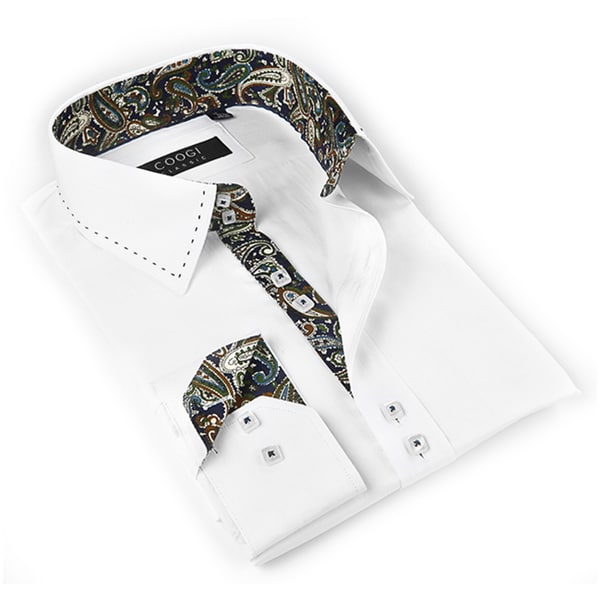 Coogi Luxe Men's White Button-down Dress Shirt - Free Shipping Today ...