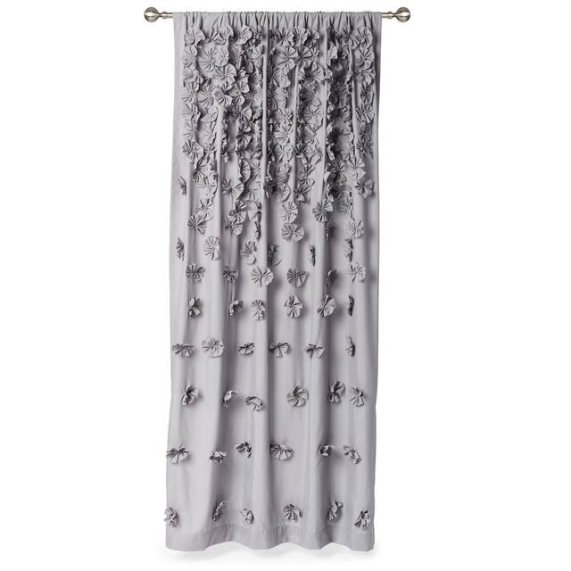 Silver Orchid Turpin Single Window Curtain Panel - 54"W x 84"L - Grey