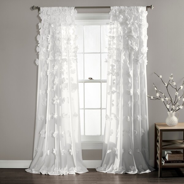 Lush Decor Riley Window Curtain Panel 84 x 54 Blush