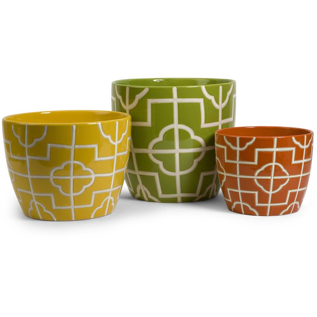 Ellis Graphic Planters (Set of 3)