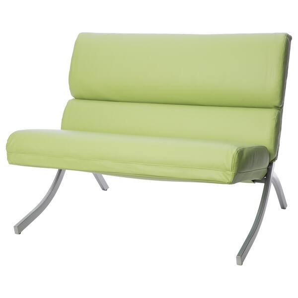 Shop Rialto Lime Green Bonded Leather Loveseat Free Shop Rialto Lime Green Bonded Leather Loveseat Free