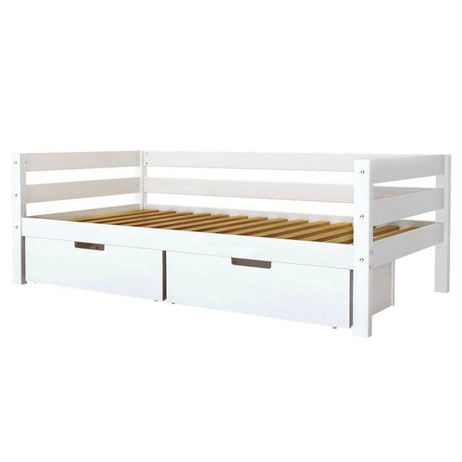 Poker Twin Daybed with Back Guard Rail and Underbed Storage